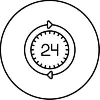 24 Std Bedienung Vektor Symbol