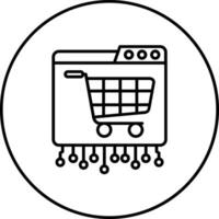 E-Commerce Plattform Entwicklung Vektor Symbol