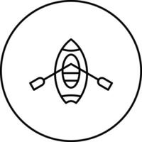 kajakpaddling vektor ikon
