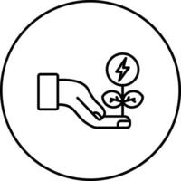 reduzieren Energie Verbrauch Vektor Symbol