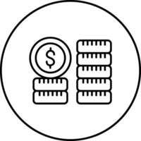 pengar mynt vektor ikon