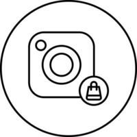 einkaufbar instagram Galerien Vektor Symbol