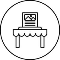 Tischplatte Anzeige Vektor Symbol