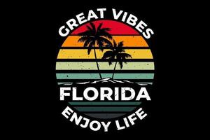 florida great vibes enjoy life island vektor