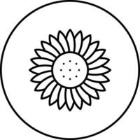 Symbol für Sonnenblumenvektor vektor