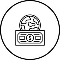 senden Geld Übersee- Vektor Symbol