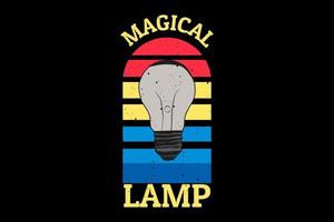 magisk lampdesign i retrostil vektor