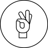 okay Hand Zeichen Vektor Symbol