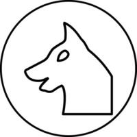 Wikinger Jagd Hund Vektor Symbol