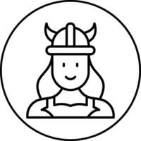 Wikinger Frau Vektor Symbol