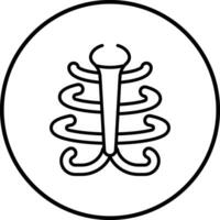 Rippe Käfig Vektor Symbol