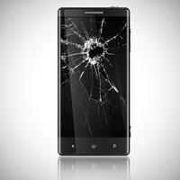 Broken mobiltelefon, vektor