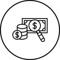 Lupe Geld Vektor Symbol