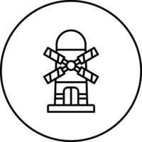 Symbol für Windmühlenvektor vektor