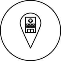 Krankenhaus Ort Vektor Symbol