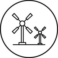 Symbol für Windmühlenvektor vektor