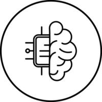 Gehirn Chip Vektor Symbol