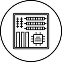 Motherboard-Vektorsymbol vektor