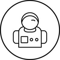 Symbol für Astronautenvektor vektor