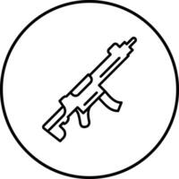 Maschinengewehr-Vektorsymbol vektor