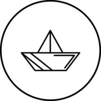 papper båt vektor ikon