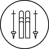 Vektorsymbol für Skistöcke vektor