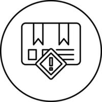 Lieferung Warnung Vektor Symbol