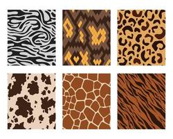 Muster der afrikanischen Dschungeltiere Leopard Tiger Zebra Giraffe vektor