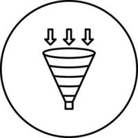 Trichter Diagramm Vektor Symbol