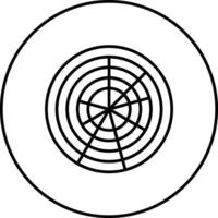 Radar Kuchen Diagramm Vektor Symbol