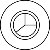 Hälfte Kuchen Diagramm Vektor Symbol