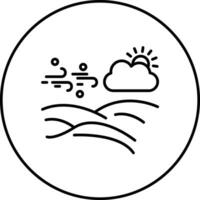 öken- väder vektor ikon