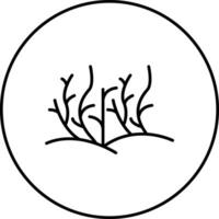 öken- gräs vektor ikon