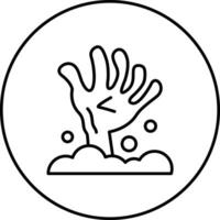 unheimlich Hand Vektor Symbol