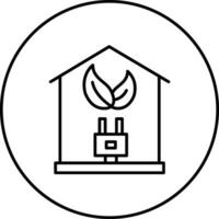 Öko Solar- Zuhause Vektor Symbol