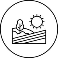 Landwirtschaft Landschaft Vektor Symbol