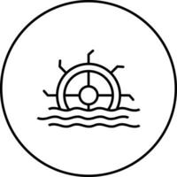 Wasser Mühle Vektor Symbol