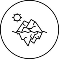 Eisberg Landschaft Vektor Symbol