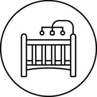 Babybett-Vektor-Symbol vektor