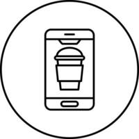 Kaffee Handy, Mobiltelefon Vektor Symbol