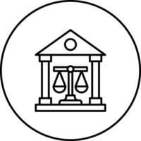 domstol hus vektor ikon