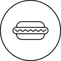 Hot-Dog-Vektor-Symbol vektor