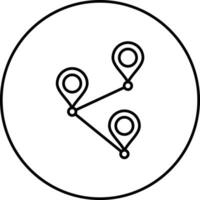 Route Karte Vektor Symbol