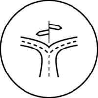 Straße Teilt Vektor Symbol