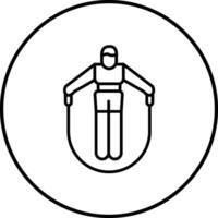 Person überspringen Seil Vektor Symbol