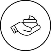 schrubben mit Hand Vektor Symbol