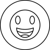 strahlend Gesicht mit lächelnd Augen Vektor Symbol