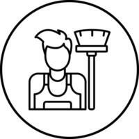 Reinigung Mann Vektor Symbol