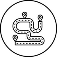 Rennen Route Vektor Symbol