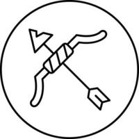 Bogenschießen-Vektor-Symbol vektor